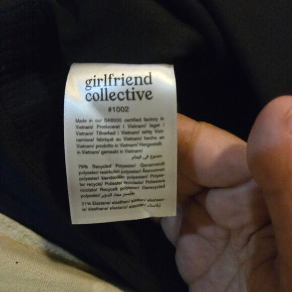 Girlfriend collective bra womens size small black Paloma racerback sports active - Picture 6 of 7